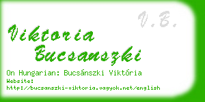 viktoria bucsanszki business card